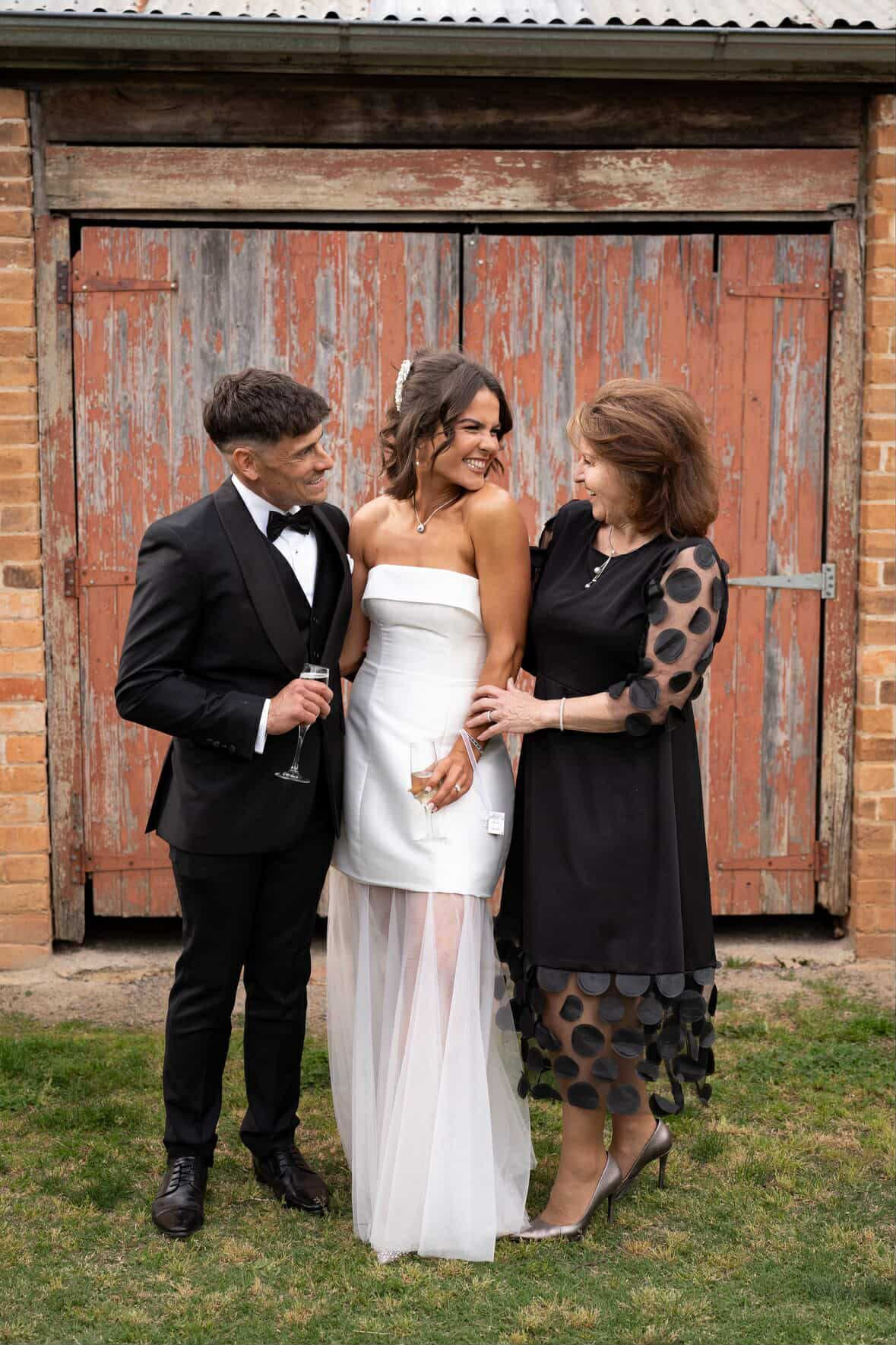 Couple at The Plough Inn with Celebrant Cheryl Warry
