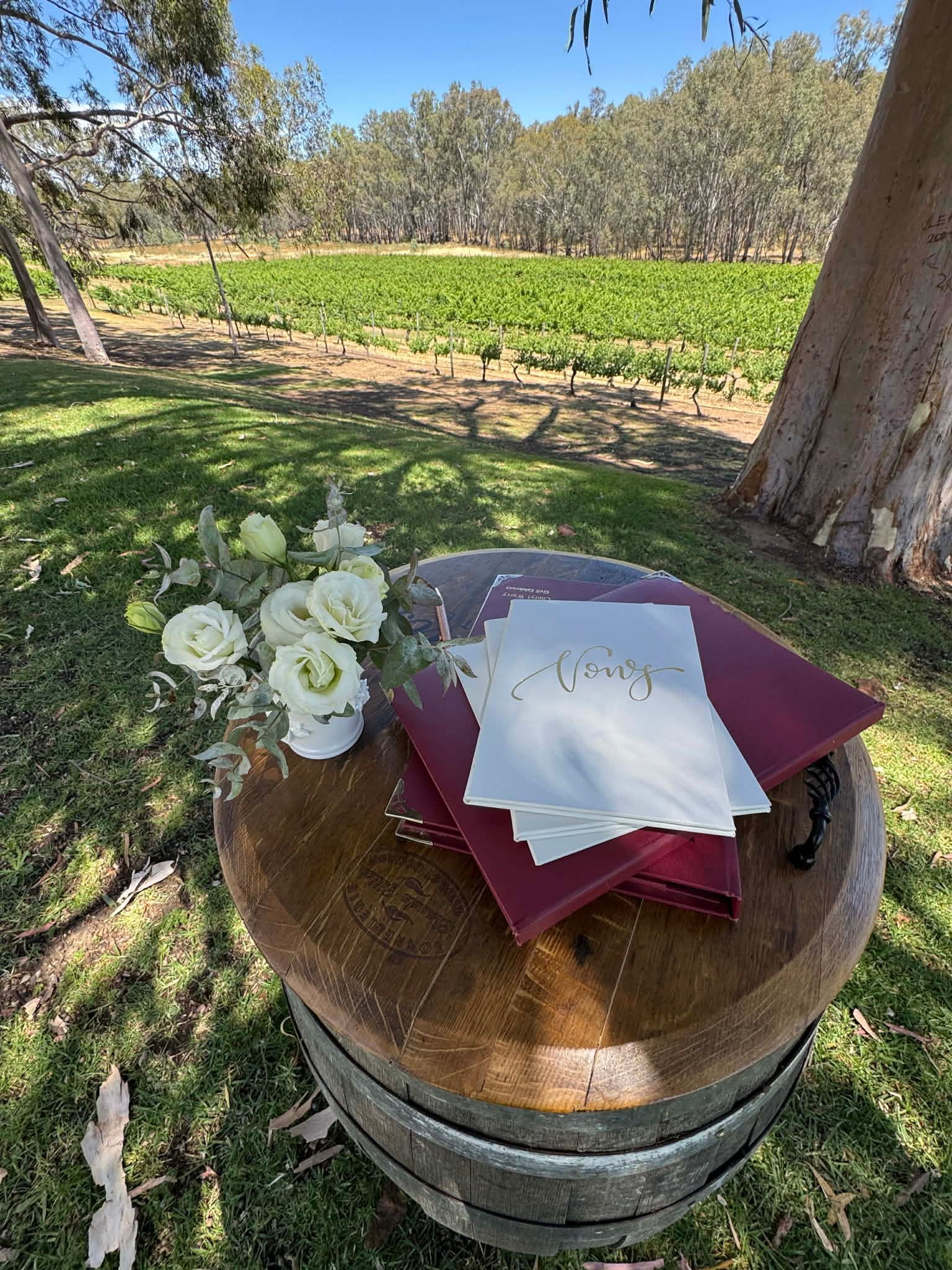 Winery at St Leonards for a wedding by cheryl warry