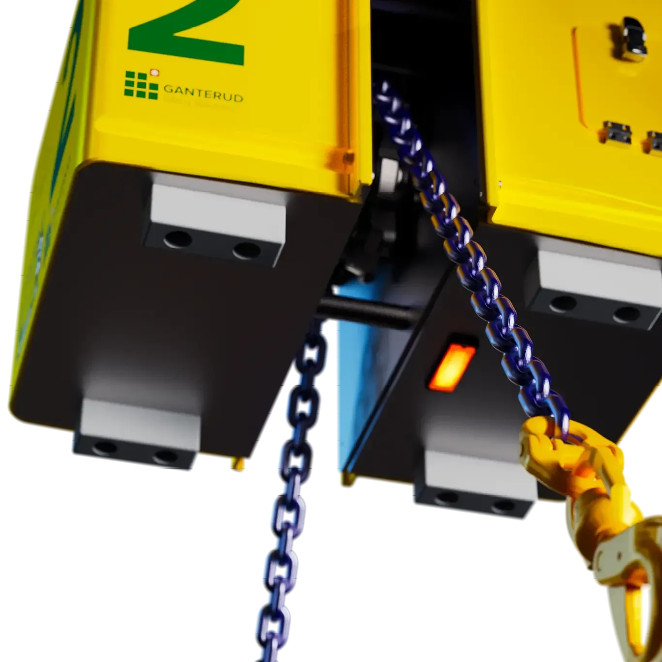 Bottom view of the Ganterud L5 Pro Lifting yoke
