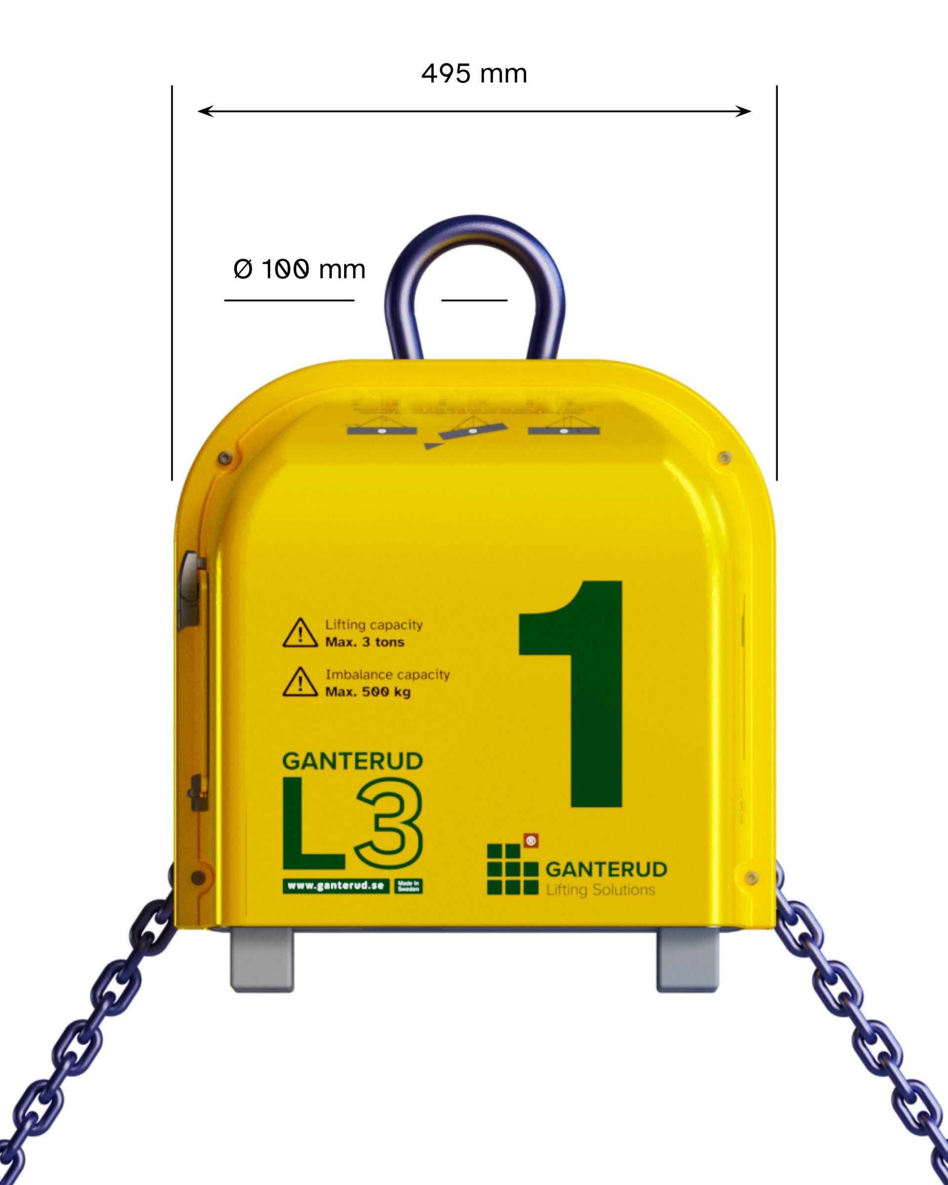 Ganterud L3 Lifting yoke measurements