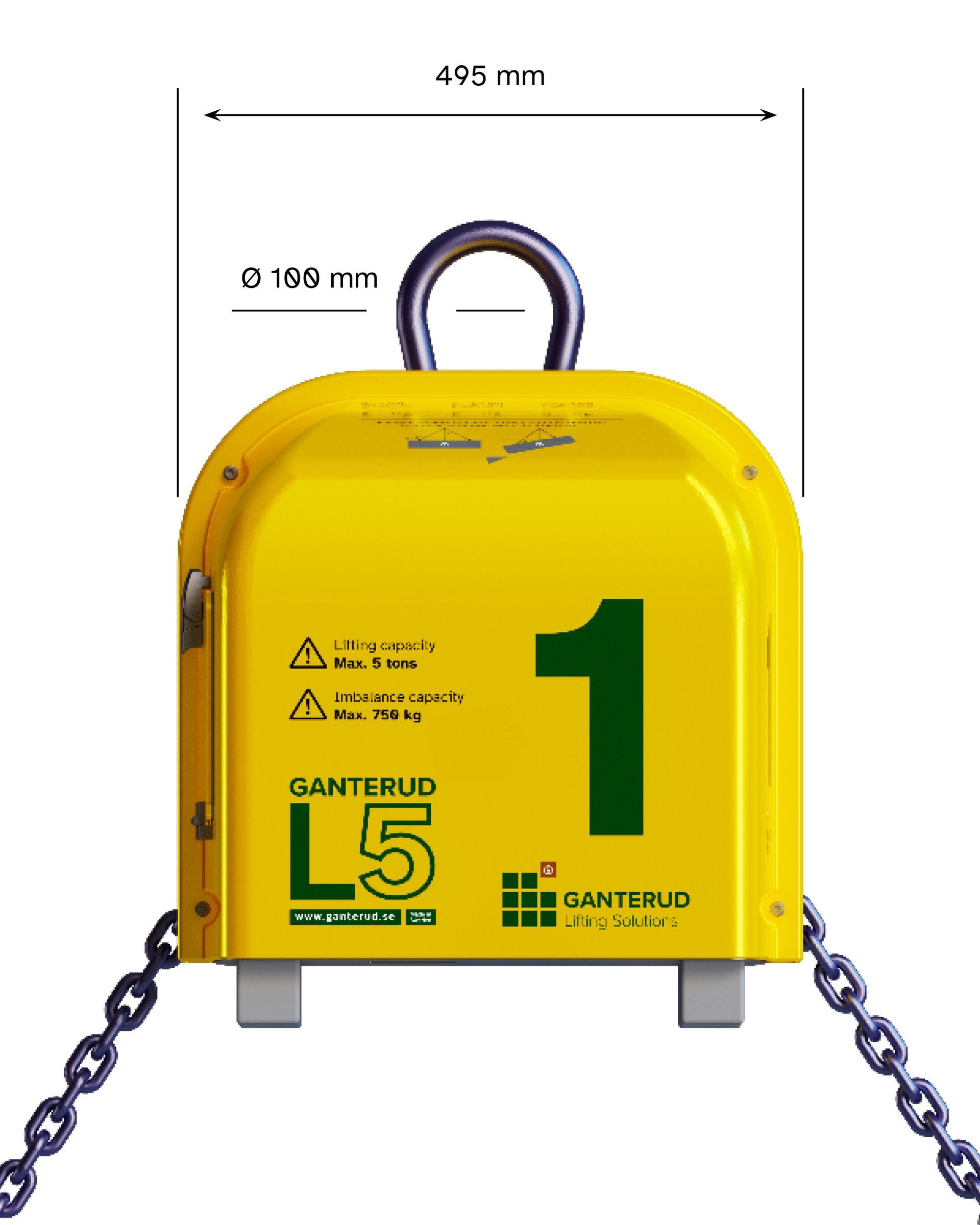 Ganterud L5 Lifting yoke measurements