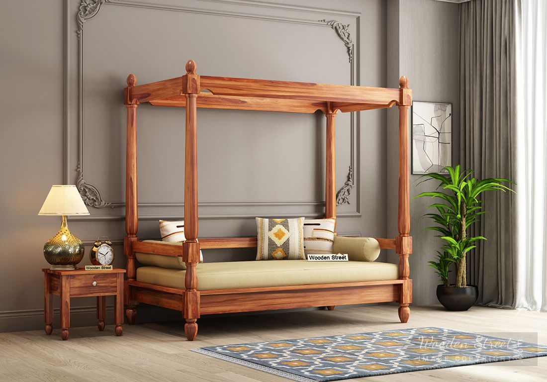 Allure Poster Divan (Honey Finish)