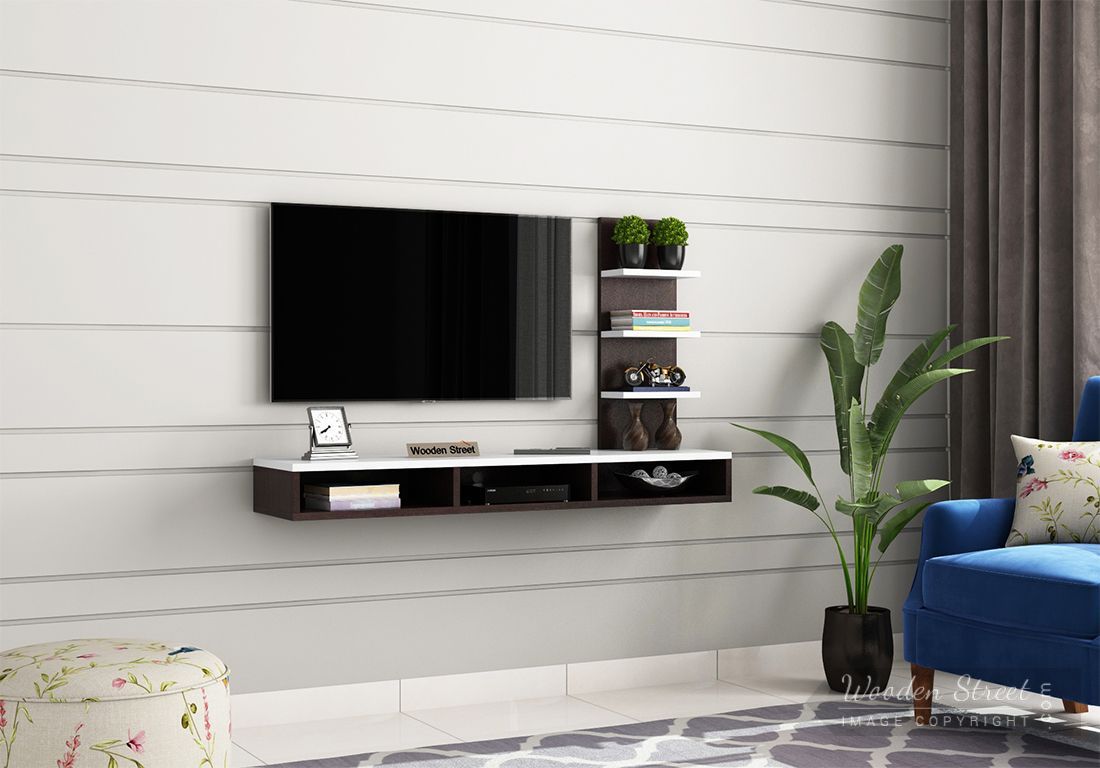 Paige Wall-Mounted Tv Unit (Exotic Teak Finish)