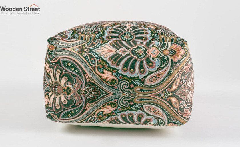 leather pouffe