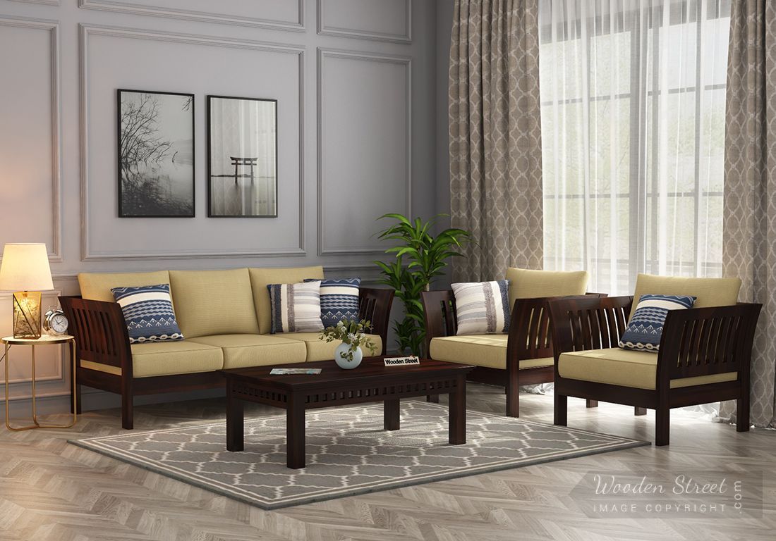 designer wooden sofa