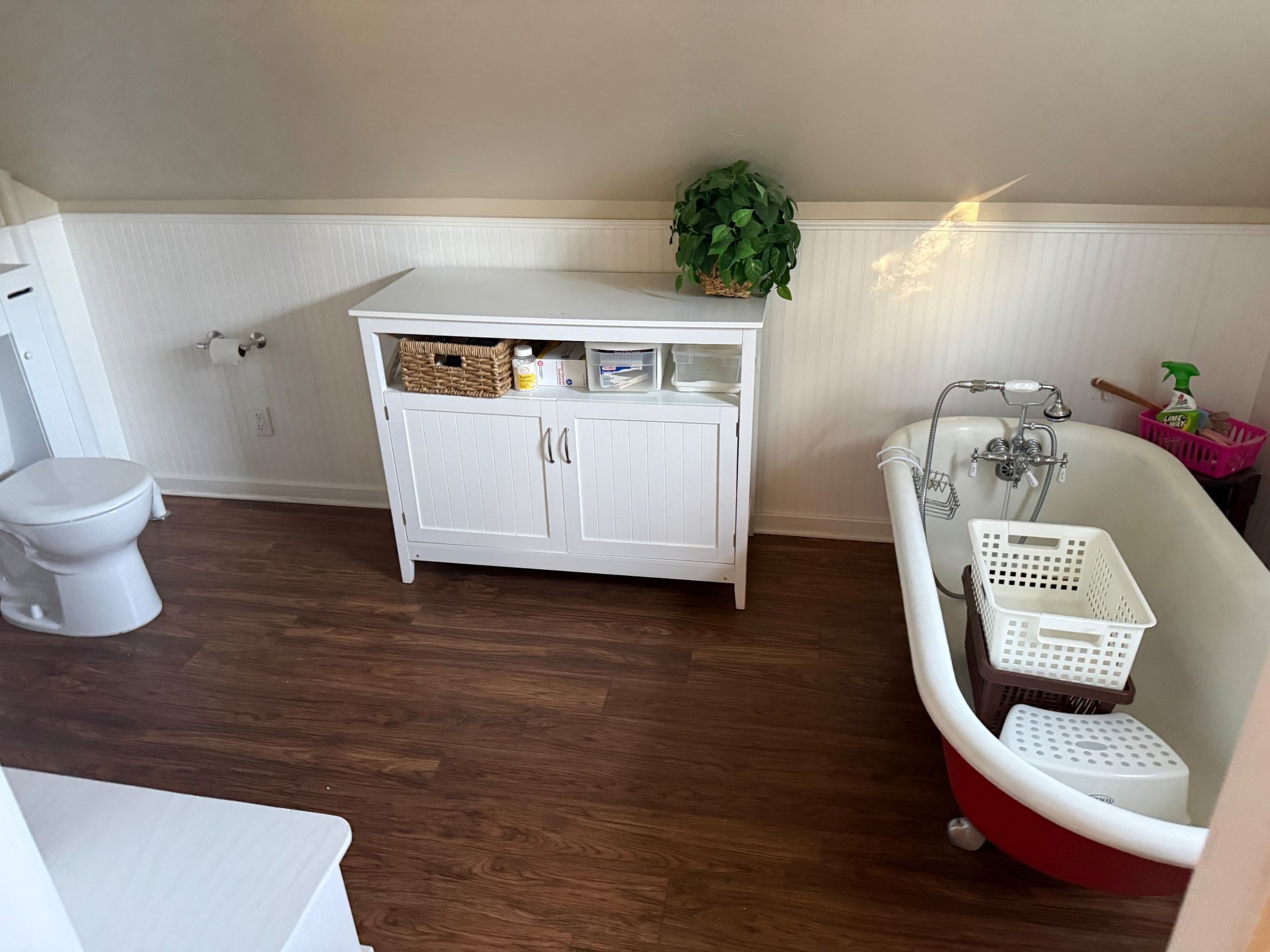 Bathroom before — house cleanout in Chico, CA