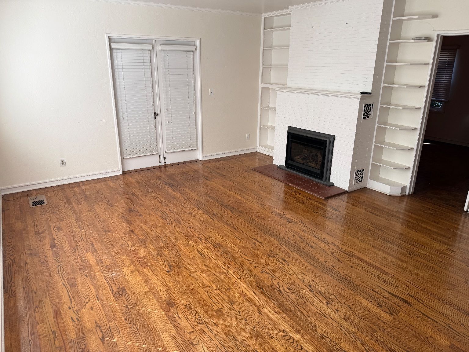 Living room after — house cleanout in Chico, CA