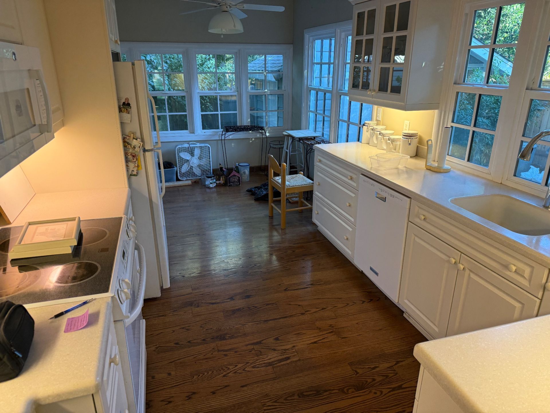 Kitchen before — house cleanout in Chico, CA