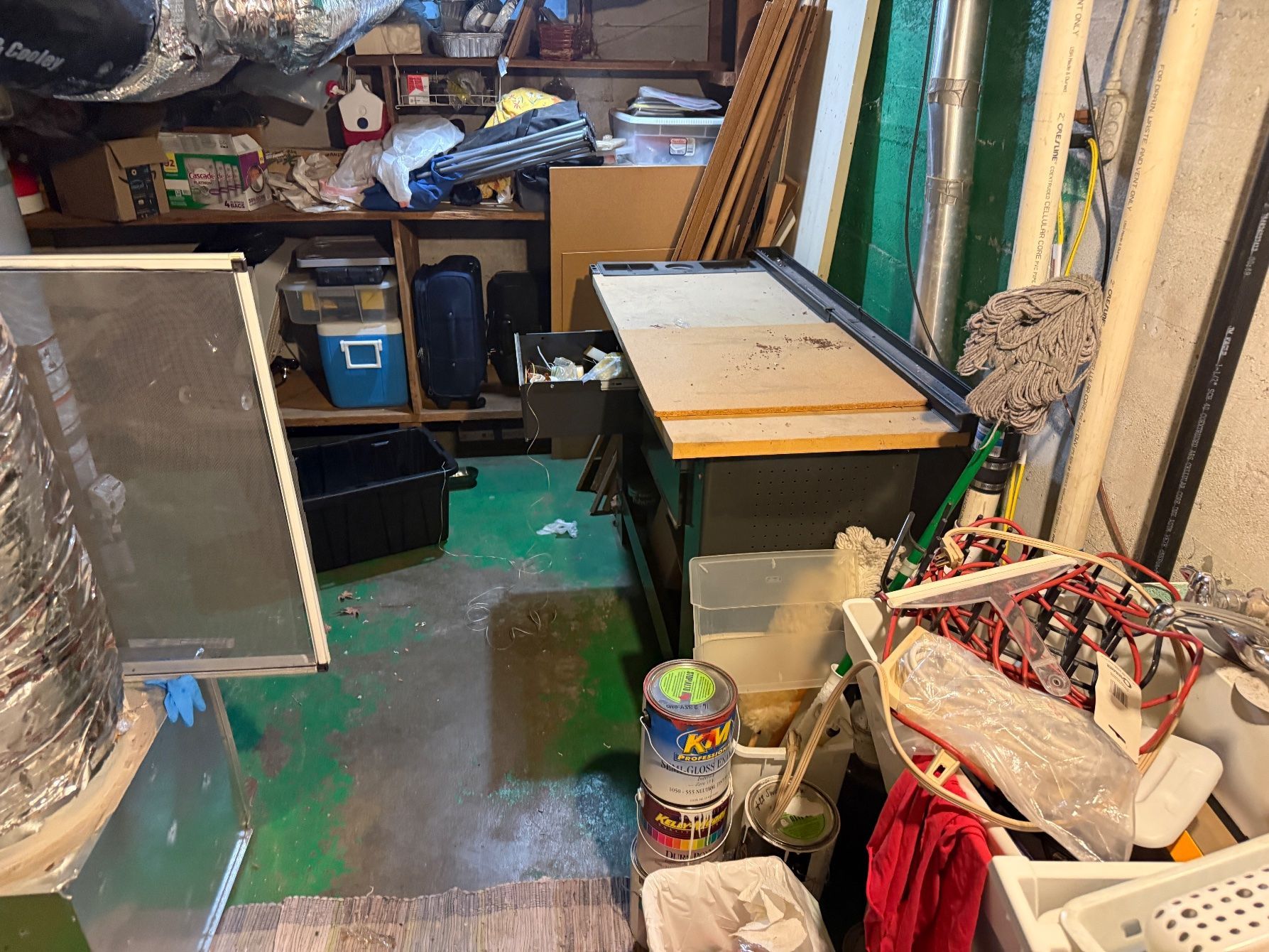 Basement before — house cleanout in Chico, CA