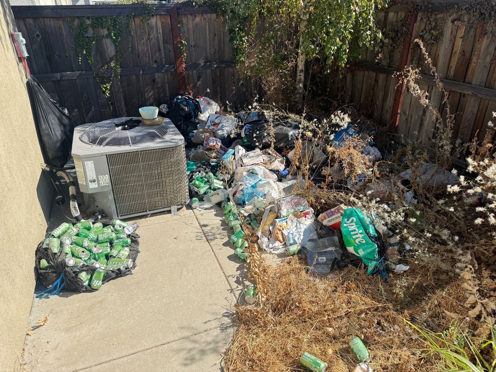 Backyard junk removal before and after in Chico, CA