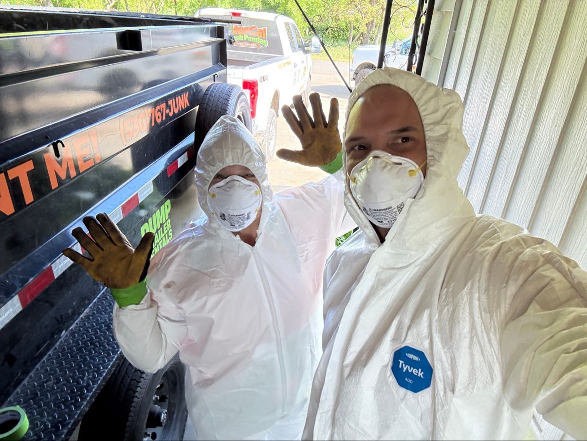 mobile home hoarder cleanout in gridley ca