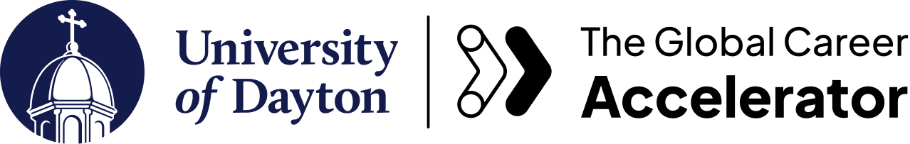 University of Dayton and The Global Career Accelerator logos