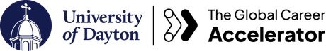 University of Dayton and The Global Career Accelerator logos