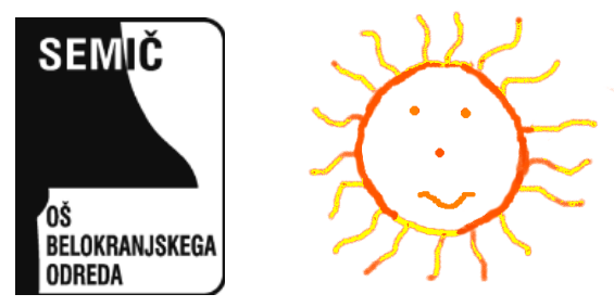 logotip osnovne šole belokranjskega odreda semič poleg enota vrtec sonček