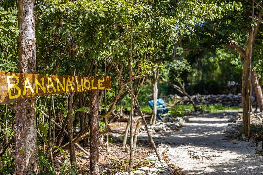 Wooden sign reading