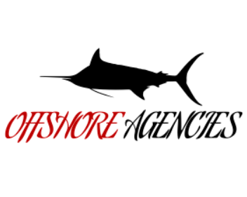 Black marlin silhouette over red and black