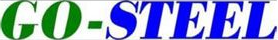GO-STEEL, logo in green and blue.