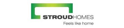 Logo for Stroud Homes: green square with the word