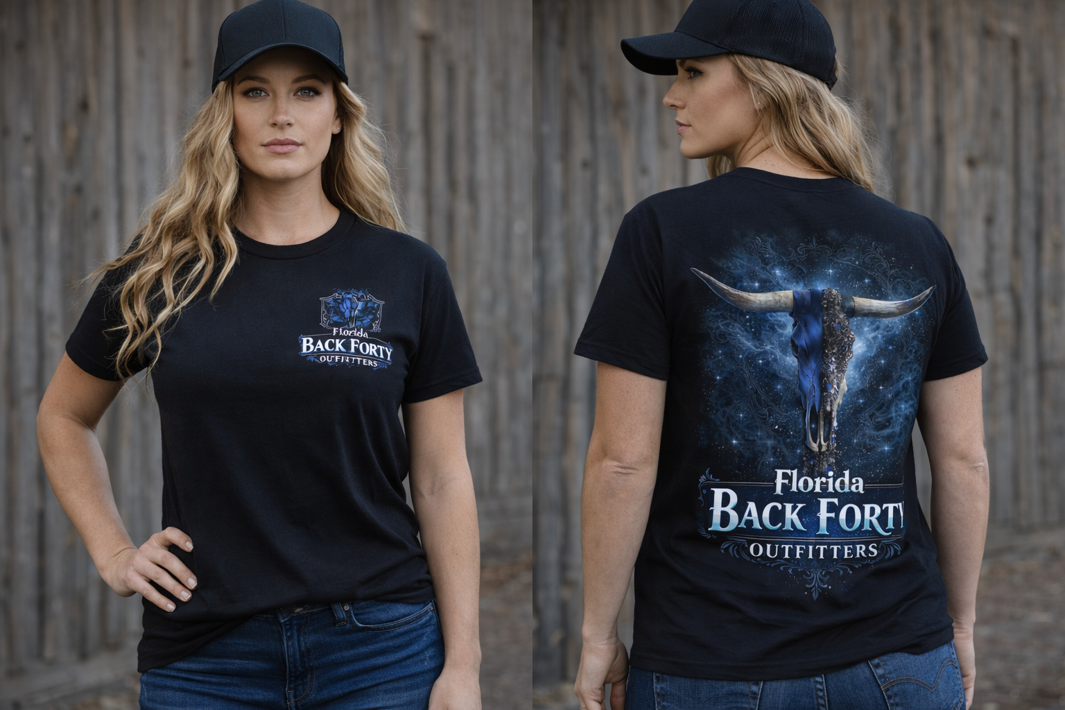 Florida Back Forty Outfitters Longhorn Skull Tee