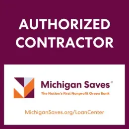 A sign that says authorized contractor on it