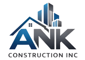 ANK Construction Inc. logo with stylized building silhouettes and the letters ANK in blue and gray.