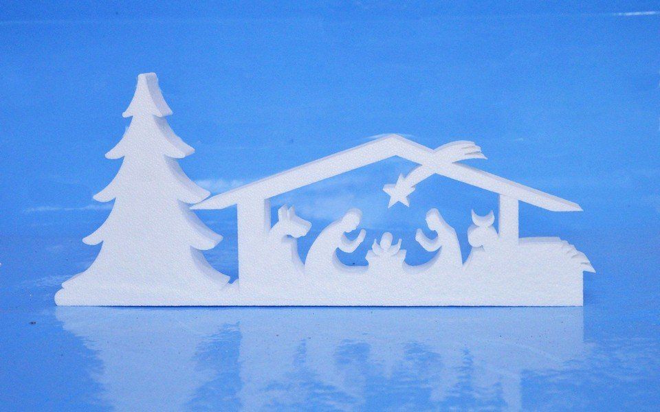 polystyrene nativity scene