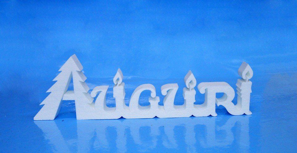 Styrofoam lettering