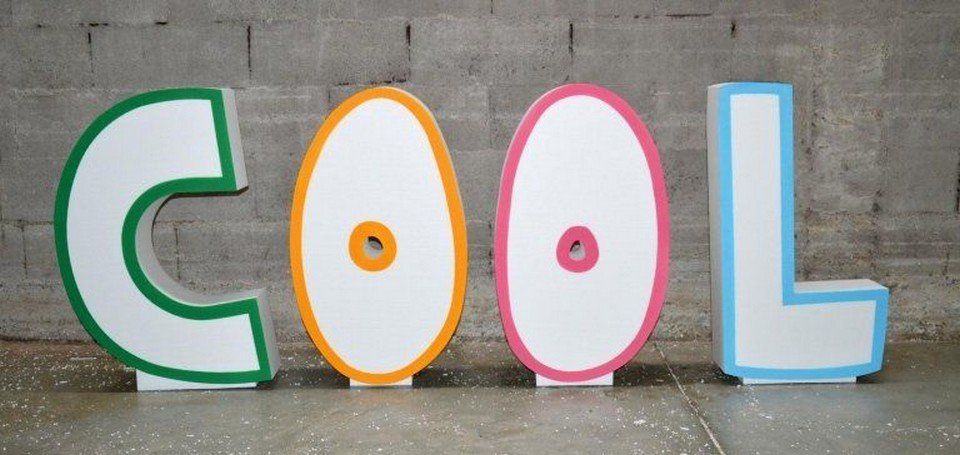Styrofoam lettering
