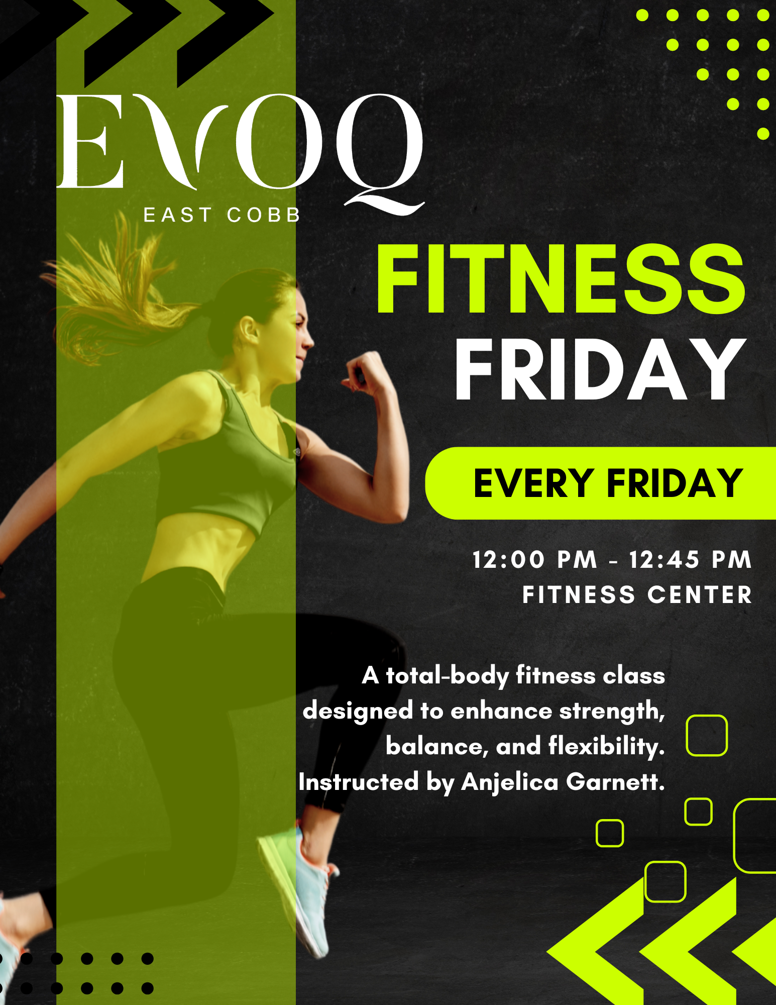 Poster for an EVOO Town Hall Meeting at the Sky Lounge, Friday, Jan 23rd at 5:00-6:00 PM. Includes colorful speech bubbles.