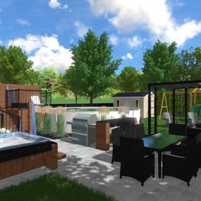 Tania Slobodian Designer de jardin conception de plan paysager d'ambiance 3D 11 aménagement paysager