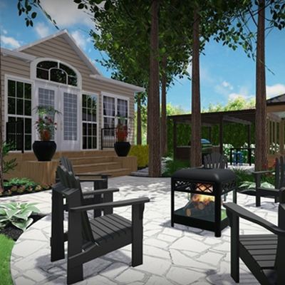Tania Slobodian Designer de jardin conception de plan paysager d'ambiance 3D 12 aménagement paysager