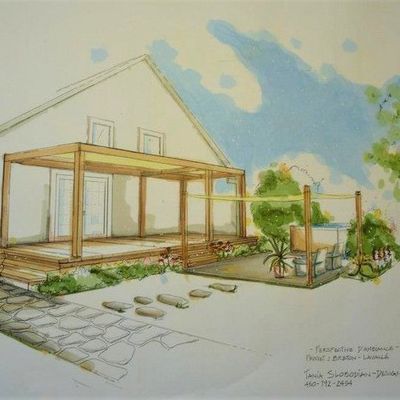 Tania Slobodian Designer de jardin conception de plan paysager d'ambiance 3D 3 aménagement paysager