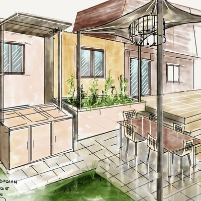 Tania Slobodian Designer de jardin conception de plan paysager d'ambiance 3D 7 aménagement paysager