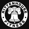 Rittenhouse Fitness logo with a white bell and text in a circular black-and-white design