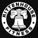 Rittenhouse Fitness logo with a white bell and text in a circular black-and-white design