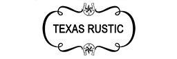 A black and white logo for texas rustic.