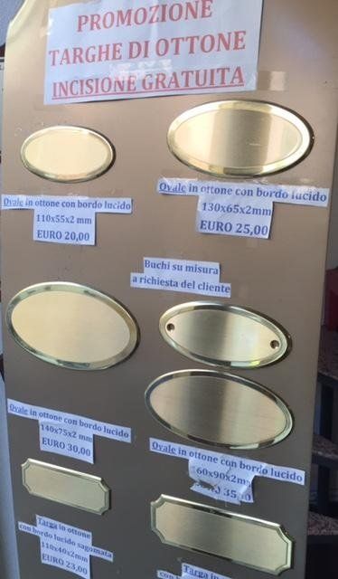 Incisioni targhetta La Spezia