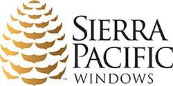 the logo for sierra pacific windows is a pine cone .