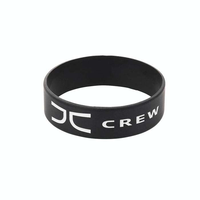 Black rubber wristband with white 