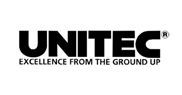 The unitec logo is black and white and says excellence from the ground up.