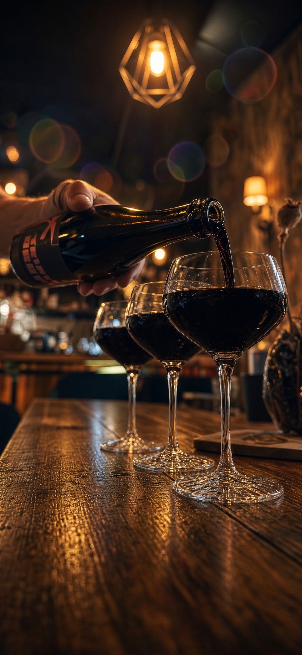 Dunkles Craft Beer wird in der Dock Bar ins Glas eingeschenkt