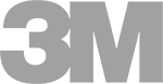 Gray 3M logo on white background