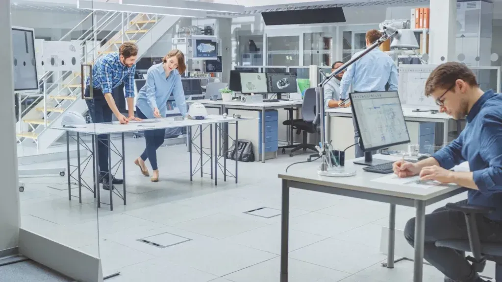 Workers in a Laboratory
