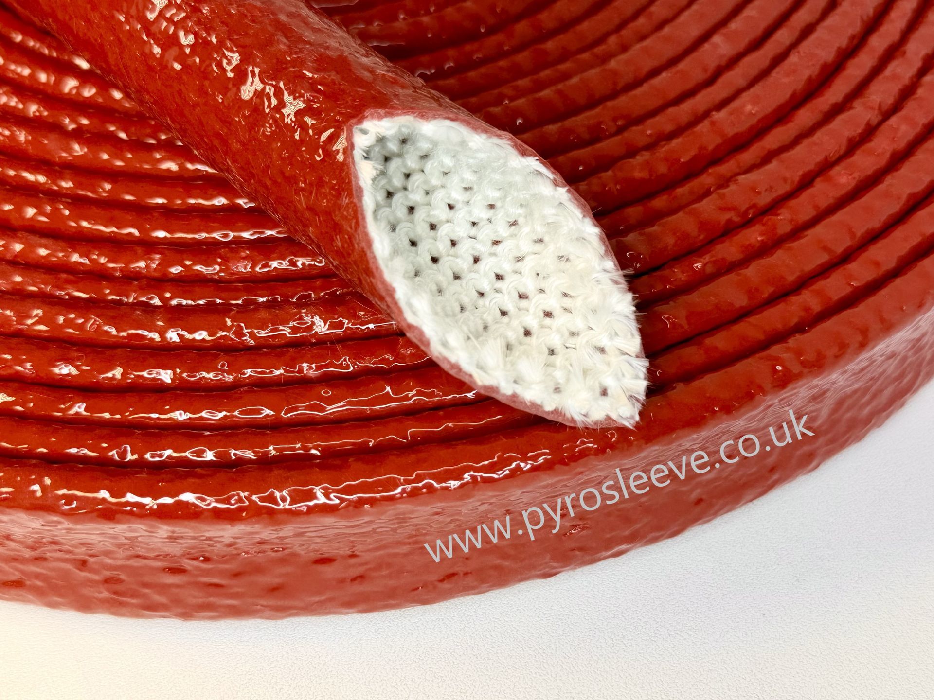 PGH.20/ROS silicone coated glass fibre Firesleeve