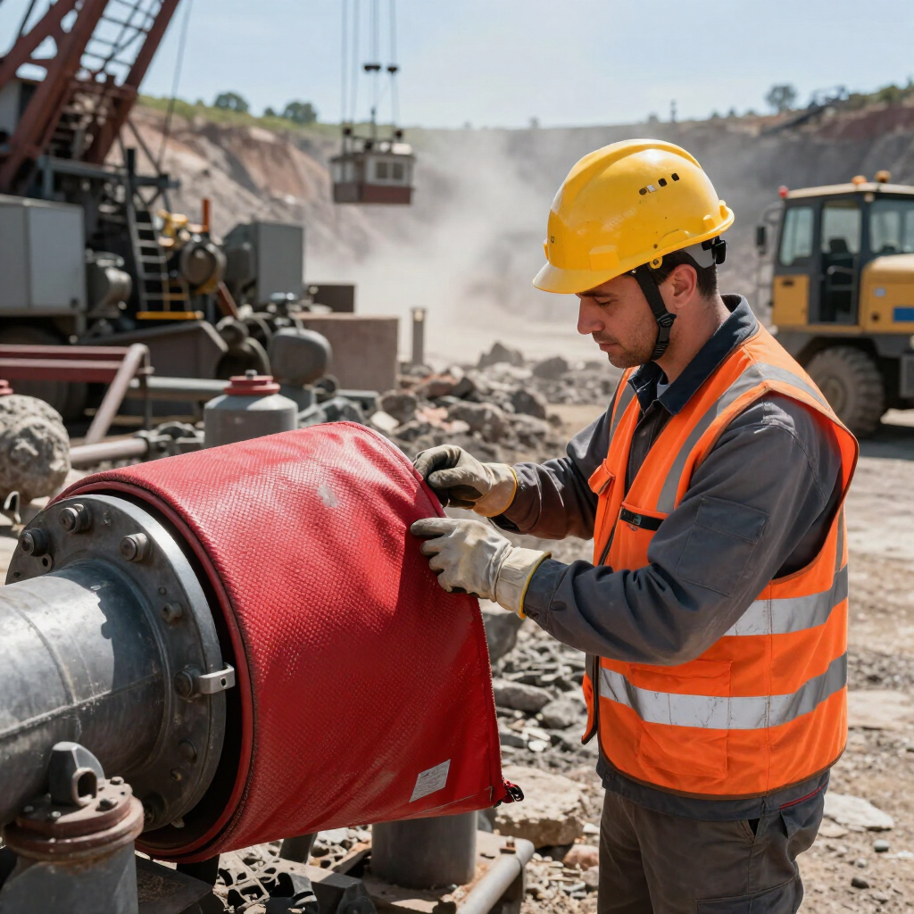 QC inspector undertaking regular scheduled inspections on firesleeve product