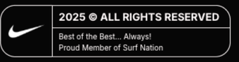A black nike logo that says all rights reserved