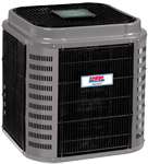 A picture of an air conditioner on a white background.