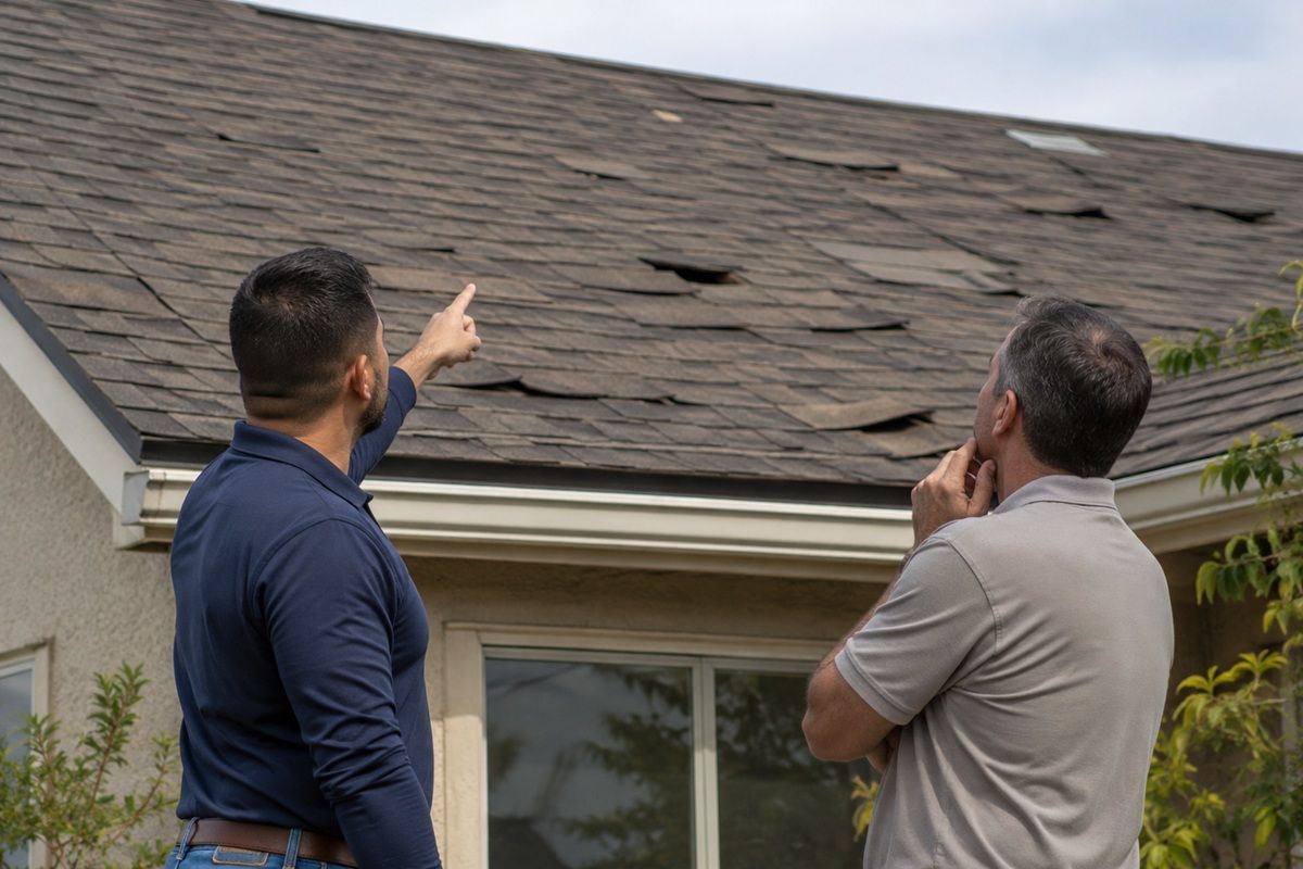 Aging roofing materials inspected for replacement in Mountain House