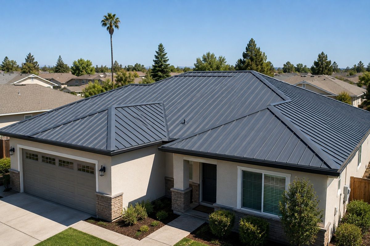 Completed roof repair improving roof performance in Mountain House