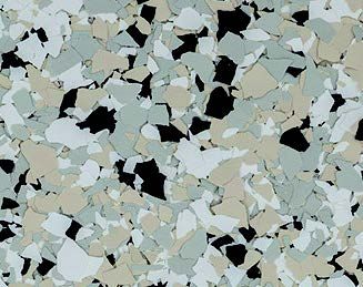 Flake Epoxy Flooring - Color = Cabin Fever